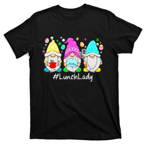 Cute Easter Day Gnome Love Lunch Lady Matching T-Shirt