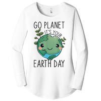 Cute Earth Day Go Planet Earth Day Women's Perfect Tri Tunic Long Sleeve Shirt