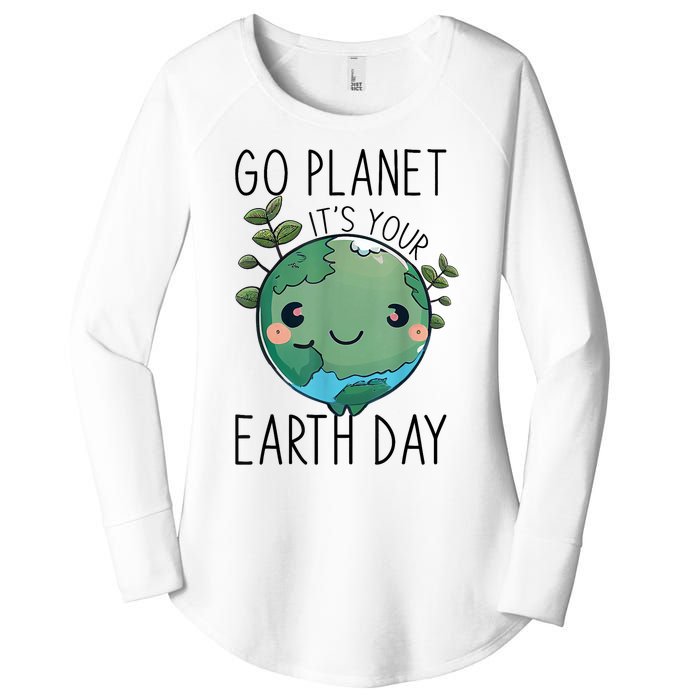 Cute Earth Day Go Planet Earth Day Women's Perfect Tri Tunic Long Sleeve Shirt