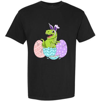 Cute Easter Dinosaur T Rex Bunny Easter Day Garment-Dyed Heavyweight T-Shirt