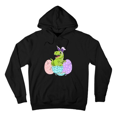 Cute Easter Dinosaur T Rex Bunny Easter Day Hoodie