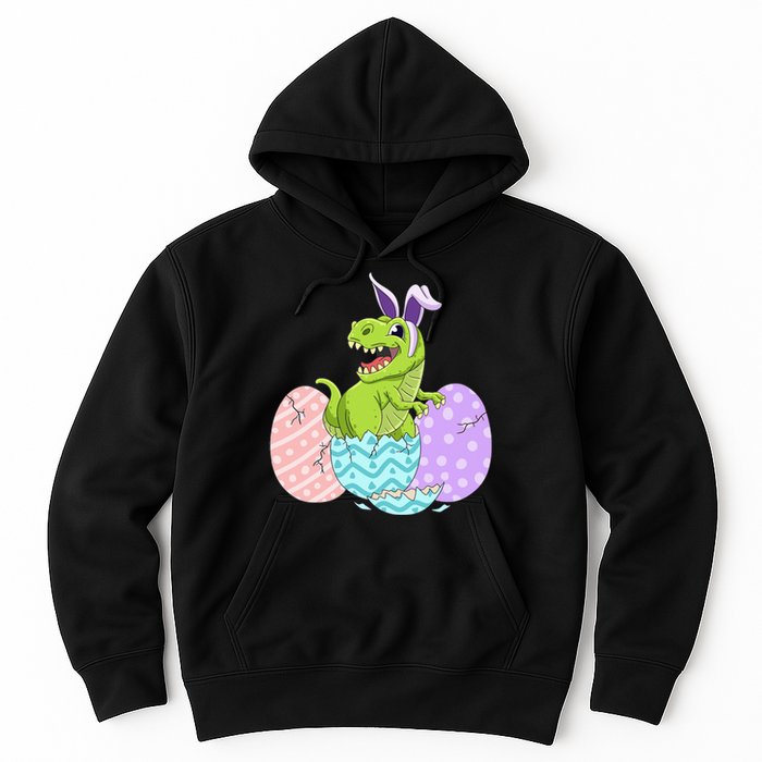 Cute Easter Dinosaur T Rex Bunny Easter Day Hoodie