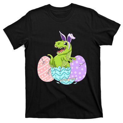 Cute Easter Dinosaur T Rex Bunny Easter Day T-Shirt