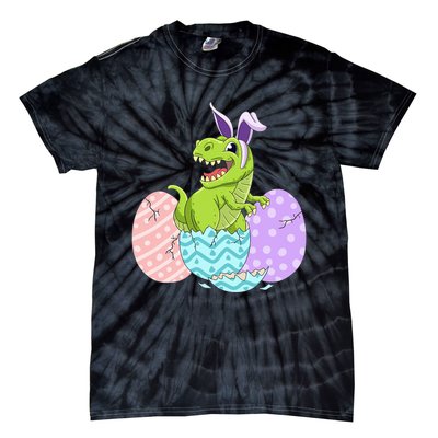 Cute Easter Dinosaur T Rex Bunny Easter Day Tie-Dye T-Shirt