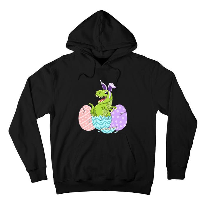 Cute Easter Dinosaur T Rex Bunny Easter Day Tall Hoodie