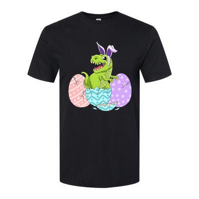 Cute Easter Dinosaur T Rex Bunny Easter Day Softstyle CVC T-Shirt