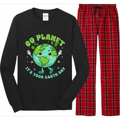 Cute Earth Day For Teachers Save The Planet Long Sleeve Pajama Set