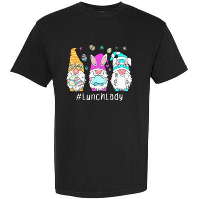 Cute Easter Day Gnome Love Lunch Lady  Matching Garment-Dyed Heavyweight T-Shirt