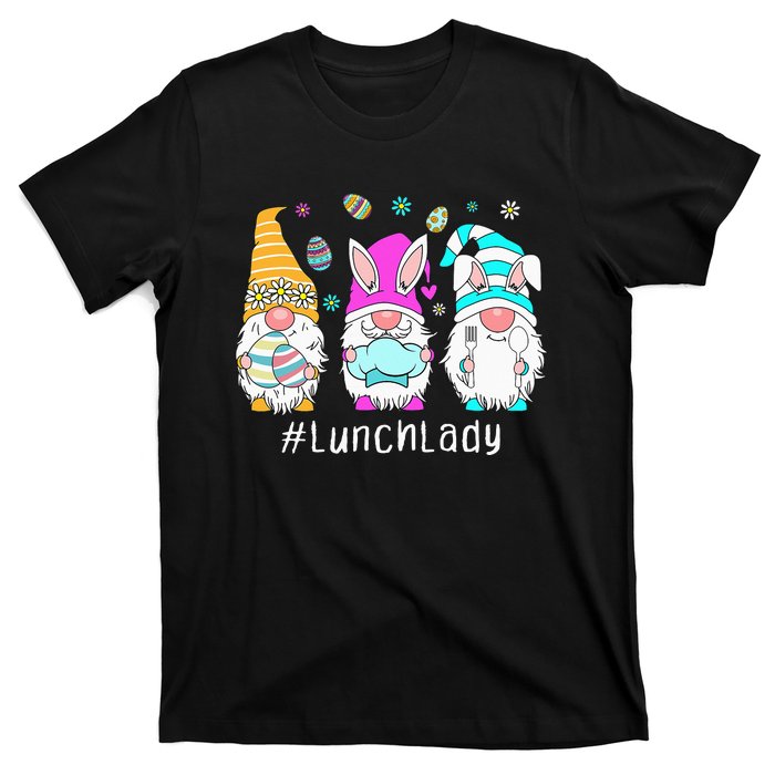 Cute Easter Day Gnome Love Lunch Lady  Matching T-Shirt