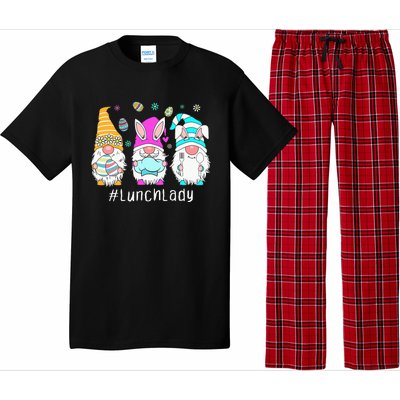 Cute Easter Day Gnome Love Lunch Lady  Matching Pajama Set