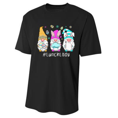 Cute Easter Day Gnome Love Lunch Lady  Matching Performance Sprint T-Shirt