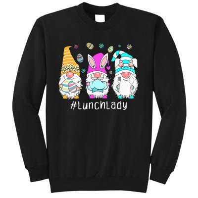 Cute Easter Day Gnome Love Lunch Lady  Matching Tall Sweatshirt