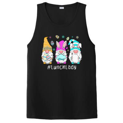 Cute Easter Day Gnome Love Lunch Lady  Matching PosiCharge Competitor Tank