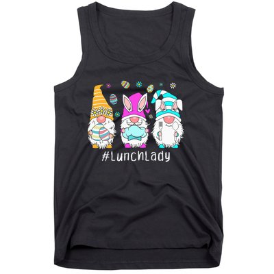 Cute Easter Day Gnome Love Lunch Lady  Matching Tank Top