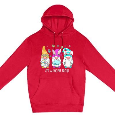 Cute Easter Day Gnome Love Lunch Lady  Matching Premium Pullover Hoodie