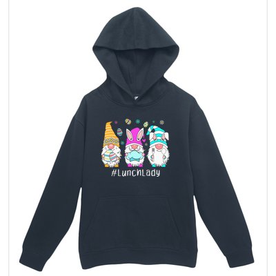 Cute Easter Day Gnome Love Lunch Lady  Matching Urban Pullover Hoodie