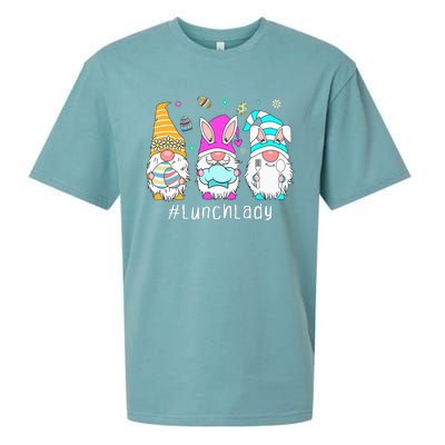 Cute Easter Day Gnome Love Lunch Lady  Matching Sueded Cloud Jersey T-Shirt