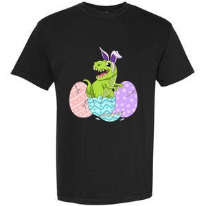 Cute Easter Dinosaur T Rex Bunny Easter Day Toddler  Garment-Dyed Heavyweight T-Shirt