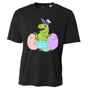 Cute Easter Dinosaur T Rex Bunny Easter Day Toddler  Cooling Performance Crew T-Shirt