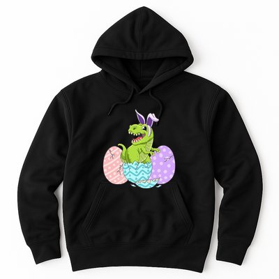 Cute Easter Dinosaur T Rex Bunny Easter Day Toddler  Hoodie