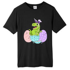 Cute Easter Dinosaur T Rex Bunny Easter Day Toddler  Tall Fusion ChromaSoft Performance T-Shirt