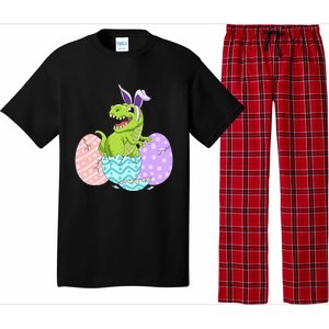 Cute Easter Dinosaur T Rex Bunny Easter Day Toddler  Pajama Set