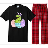 Cute Easter Dinosaur T Rex Bunny Easter Day Toddler  Pajama Set