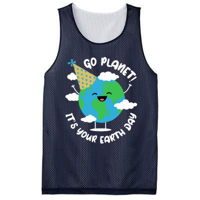 Cute Earth Day Go Planet Its Your Earth Day Boy Mesh Reversible Basketball Jersey Tank