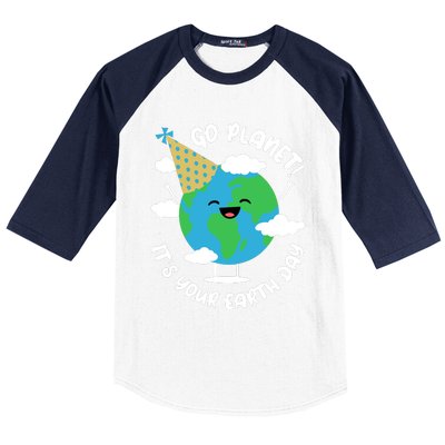 Cute Earth Day Go Planet Its Your Earth Day Boy Baseball Sleeve Shirt