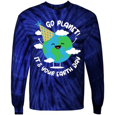 Cute Earth Day Go Planet Its Your Earth Day Boy Tie-Dye Long Sleeve Shirt