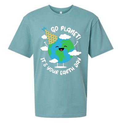 Cute Earth Day Go Planet Its Your Earth Day Boy Sueded Cloud Jersey T-Shirt