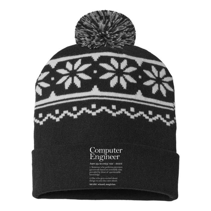 Computer Engineer Definition Apparel Computer Engineering USA-Made Snowflake Beanie