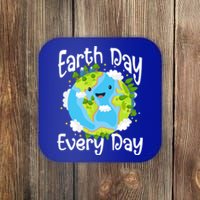 Cute Earth Day Every Day Save Our Planet Green Gift Coaster