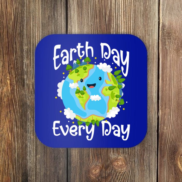 Cute Earth Day Every Day Save Our Planet Green Gift Coaster