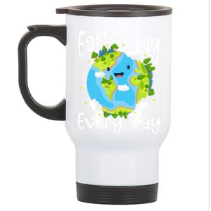 Cute Earth Day Every Day Save Our Planet Green Gift Stainless Steel Travel Mug