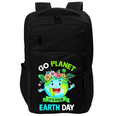 Cute Earth Day 2024 Go Planet Its Your Earth Day 2024 Impact Tech Backpack