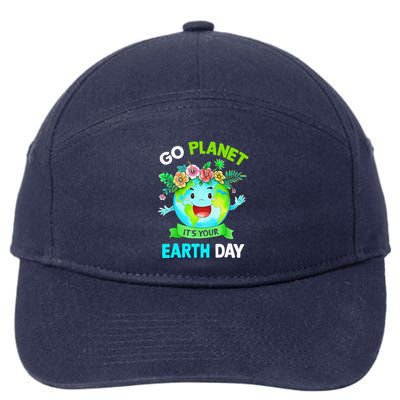 Cute Earth Day 2024 Go Planet Its Your Earth Day 2024 7-Panel Snapback Hat