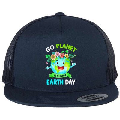 Cute Earth Day 2024 Go Planet Its Your Earth Day 2024 Flatbill Hat
