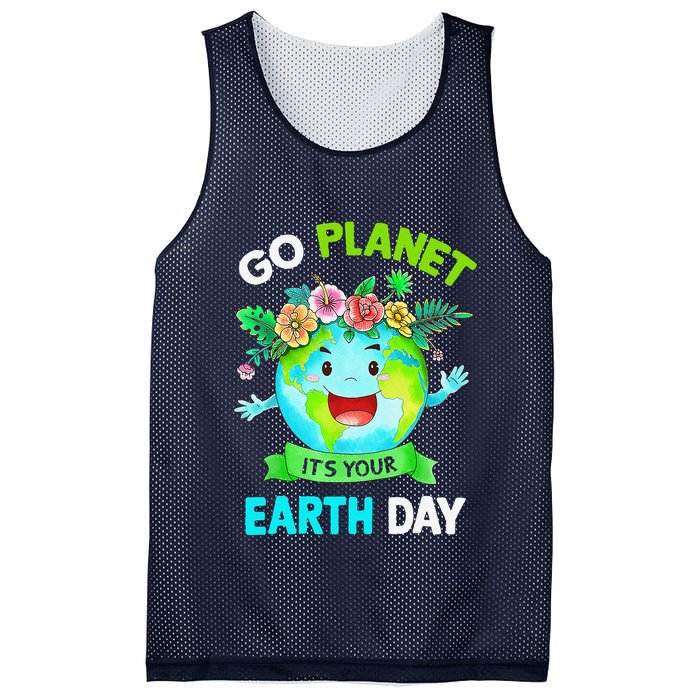 Cute Earth Day 2024 Go Planet Its Your Earth Day 2024 Mesh Reversible Basketball Jersey Tank