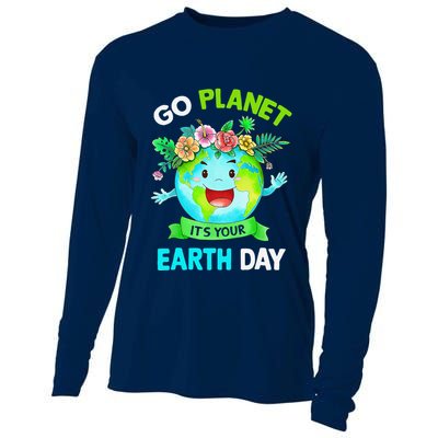Cute Earth Day 2024 Go Planet Its Your Earth Day 2024 Cooling Performance Long Sleeve Crew