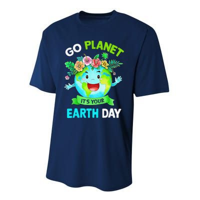 Cute Earth Day 2024 Go Planet Its Your Earth Day 2024 Performance Sprint T-Shirt