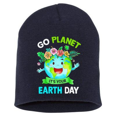 Cute Earth Day 2024 Go Planet Its Your Earth Day 2024 Short Acrylic Beanie