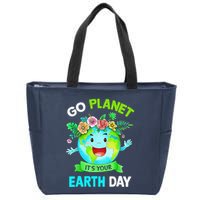 Cute Earth Day 2024 Go Planet Its Your Earth Day 2024 Zip Tote Bag