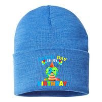 Cute Earth Day Is My Birthday April 22nd Bgiftday Environtal Cute Gift Sustainable Knit Beanie