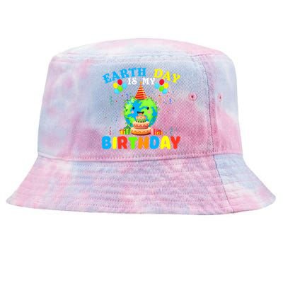 Cute Earth Day Is My Birthday April 22nd Bgiftday Environtal Cute Gift Tie-Dyed Bucket Hat