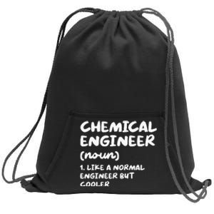 Chemical Engineer Definition Funny Engineering Sweatshirt Cinch Pack Bag