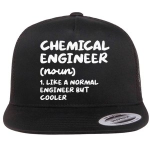 Chemical Engineer Definition Funny Engineering Flat Bill Trucker Hat