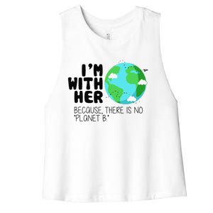 Cute Earth Day There Is No Planet B Women's Racerback Cropped Tank