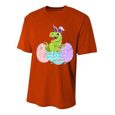 Cute Easter Dinosaur T Rex Bunny Easter Day Performance Sprint T-Shirt