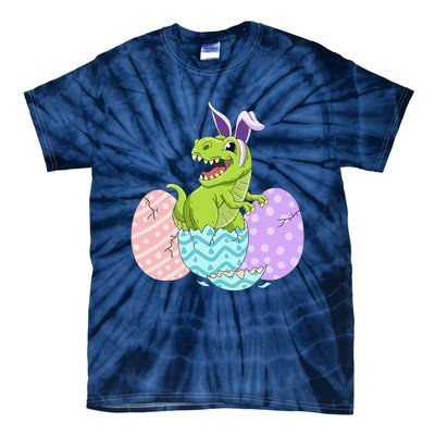 Cute Easter Dinosaur T Rex Bunny Easter Day Tie-Dye T-Shirt